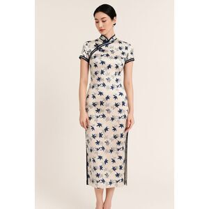 Elegant Chinese Qipao Cheongsam Silk Dress Size 8